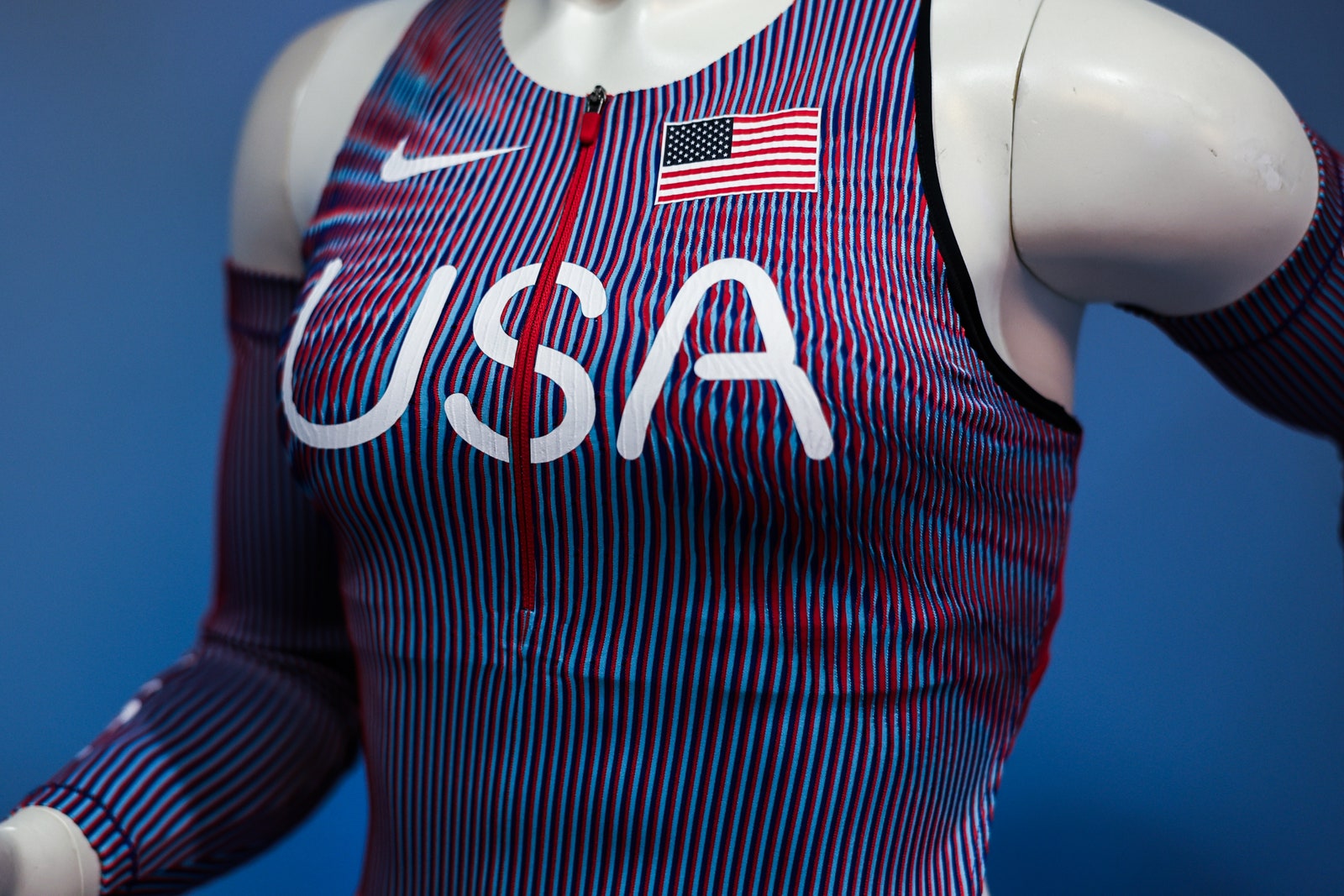 NEW YORK NEW YORK  APRIL 15 Nike Team USA merchandise and uniforms at the Team USA Media Summit at Marriott Marquis...