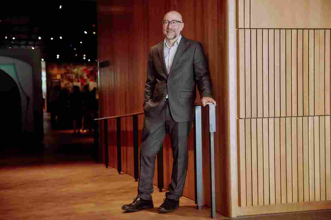 Folger Shakespeare Library Director of Programming and Exhibitions Greg Prickman outside the main exhibition hall.