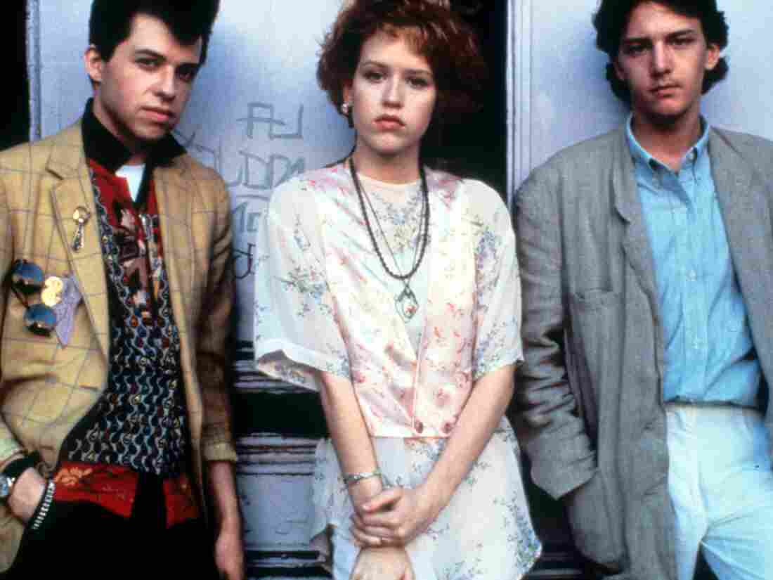 Jon Cryer, Molly Ringwald and Andrew McCarthy on the set of Pretty In Pink in 1986. Molly Ringwald was not involved in the Brats documentary.