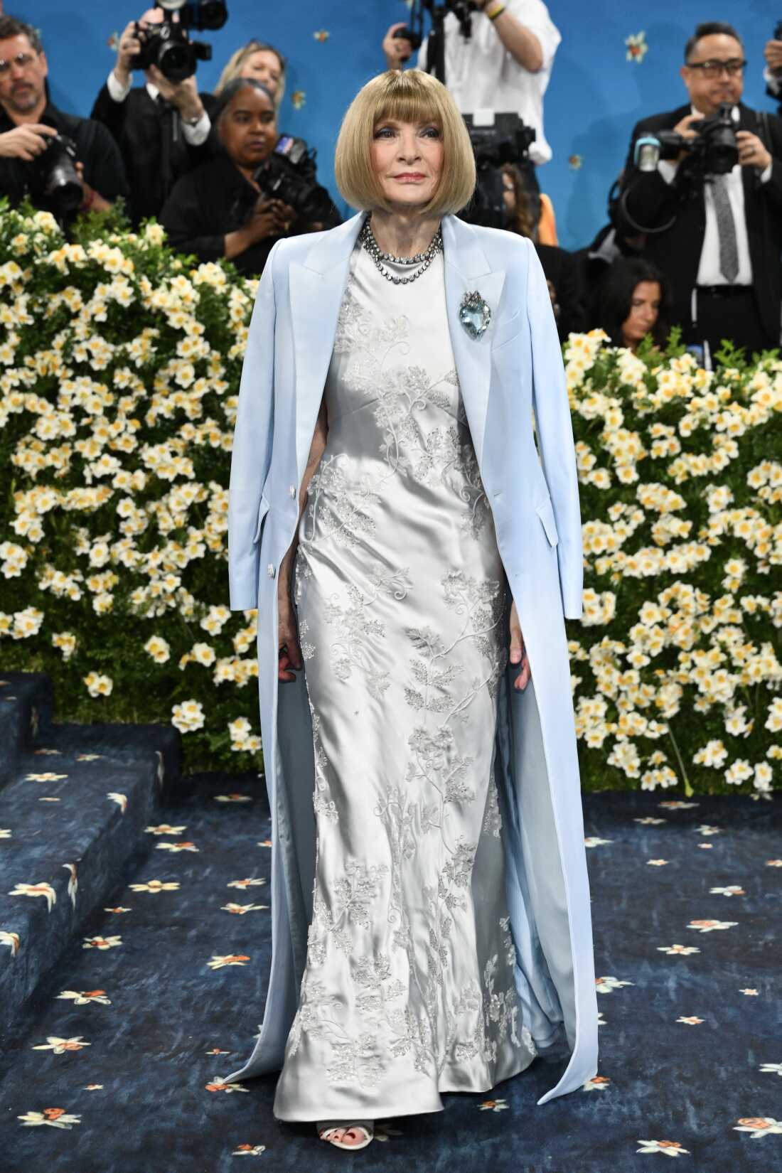 Vogue Editor-in-Chief Anna Wintour arrives for the 2025 Met Gala at the Metropolitan Museum of Art on May 5, 2025, in New York. The Gala raises money for the Metropolitan Museum of Art's Costume Institute. The 2025 Met Gala is themed